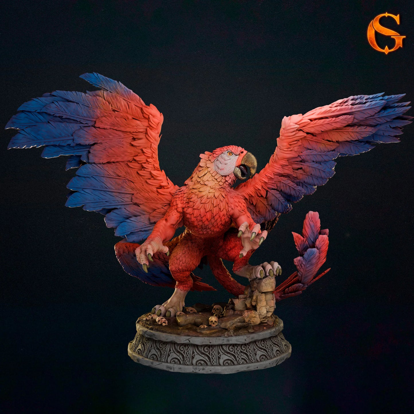 Solgoodcreations - Parrot Griffin - DnD/TTRPG Figure/Miniature