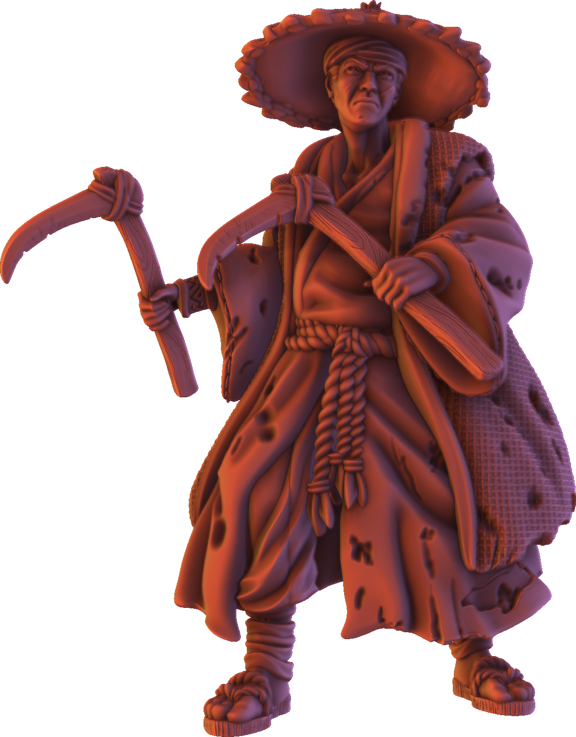 Forged Path - Tokugawa Ronin - Peasants - DnD/Pathfinder/TTRPG Figure