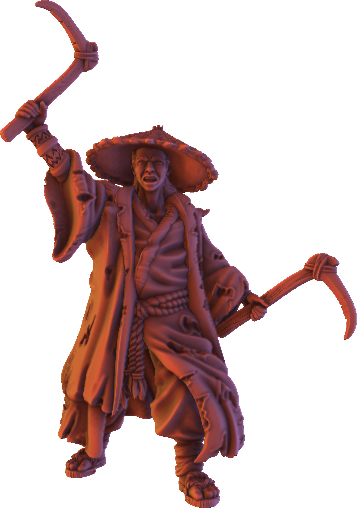 Forged Path - Tokugawa Ronin - Peasants - DnD/Pathfinder/TTRPG Figure