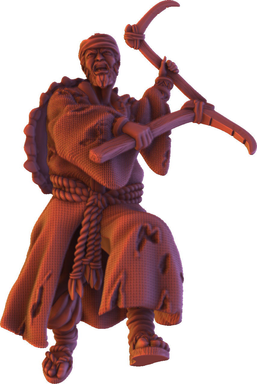 Forged Path - Tokugawa Ronin - Peasants - DnD/Pathfinder/TTRPG Figure