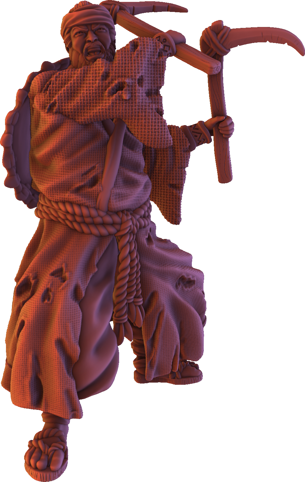 Forged Path - Tokugawa Ronin - Peasants - DnD/Pathfinder/TTRPG Figure