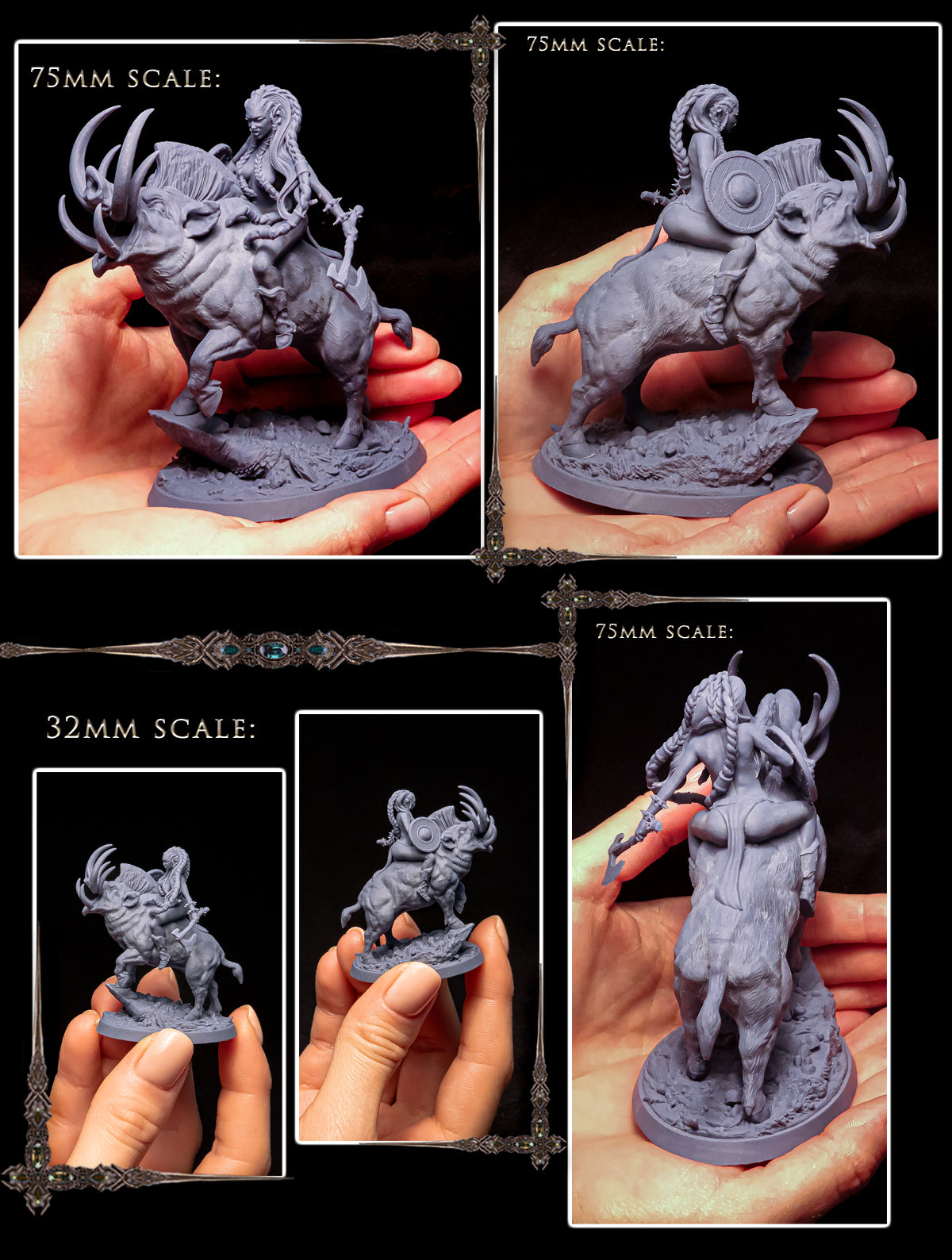 Printomancer - Piglet & Boar - 32/75mm Pin Up/Figure/Model/Diorama