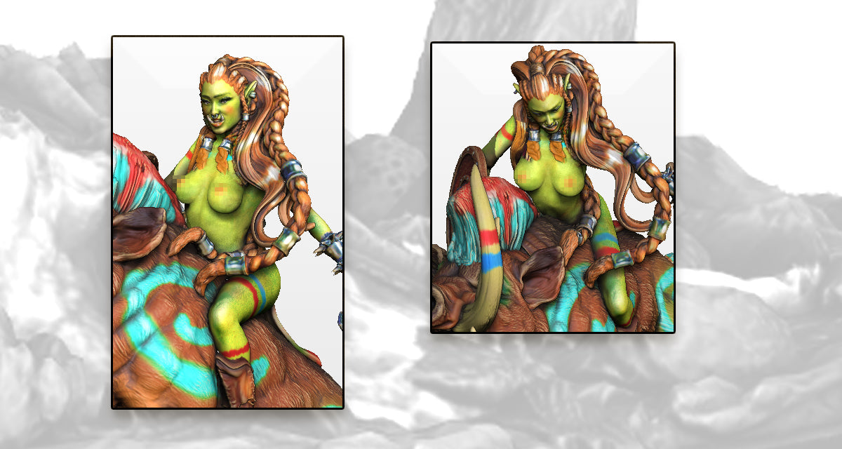 Printomancer - Piglet & Boar - 32/75mm Pin Up/Figure/Model/Diorama