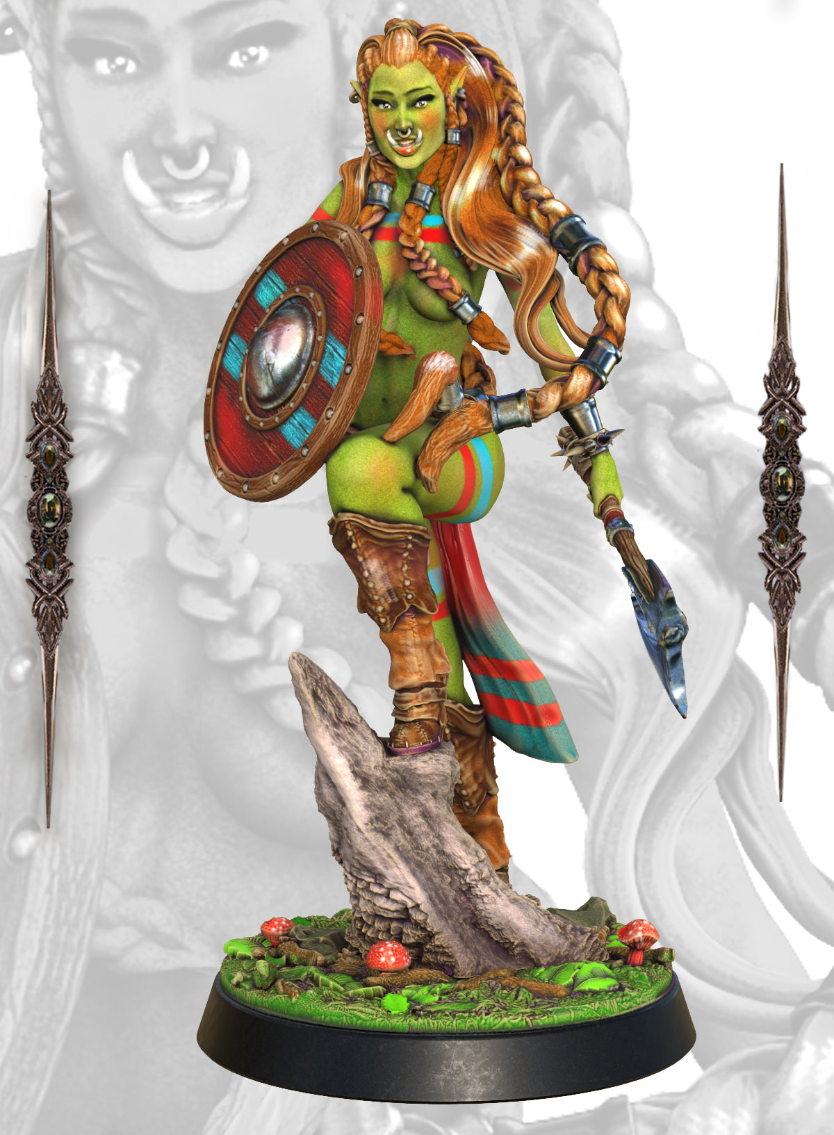 Printomancer - Half-Orc: Piglet - 32/75mm Pin Up/Figure/Model/Diorama