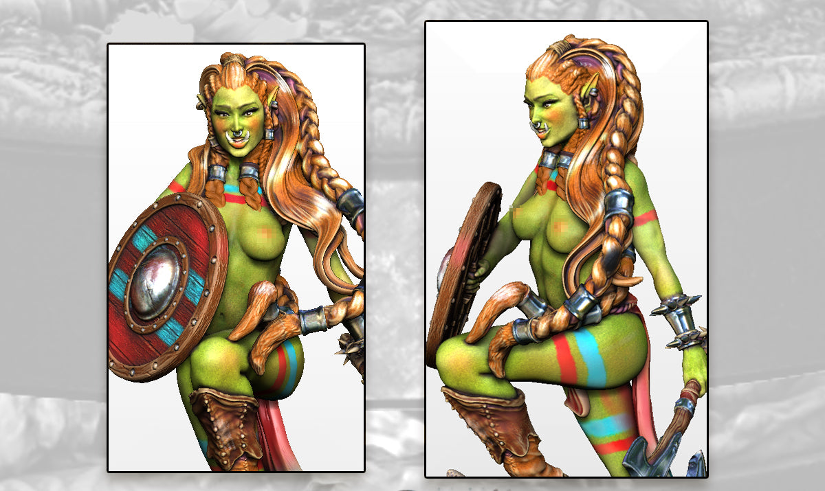 Printomancer - Half-Orc: Piglet - 32/75mm Pin Up/Figure/Model/Diorama