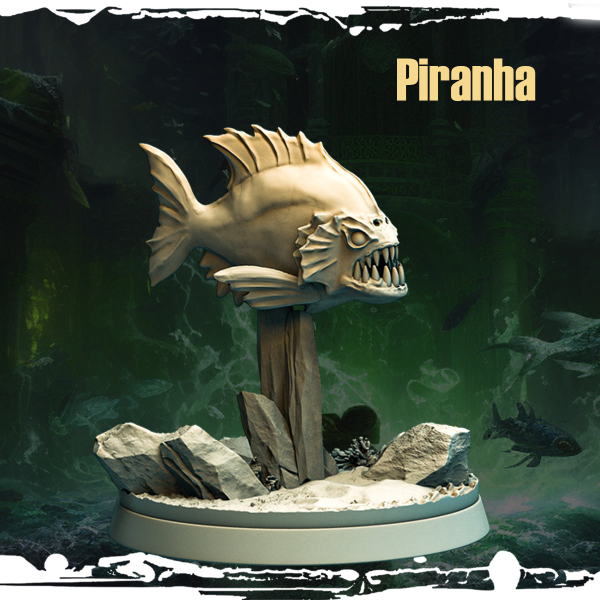 Monolith Arts - Terror on Cursed Waters - Piranha Swarm - DnD/TTRPG Figure/Miniature