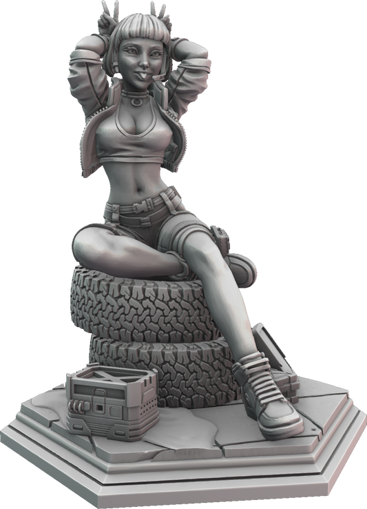 Claudia Sculpts - Cyberpunk Girls - Pixie - 75mm Pin Up/Figure/Model/Diorama
