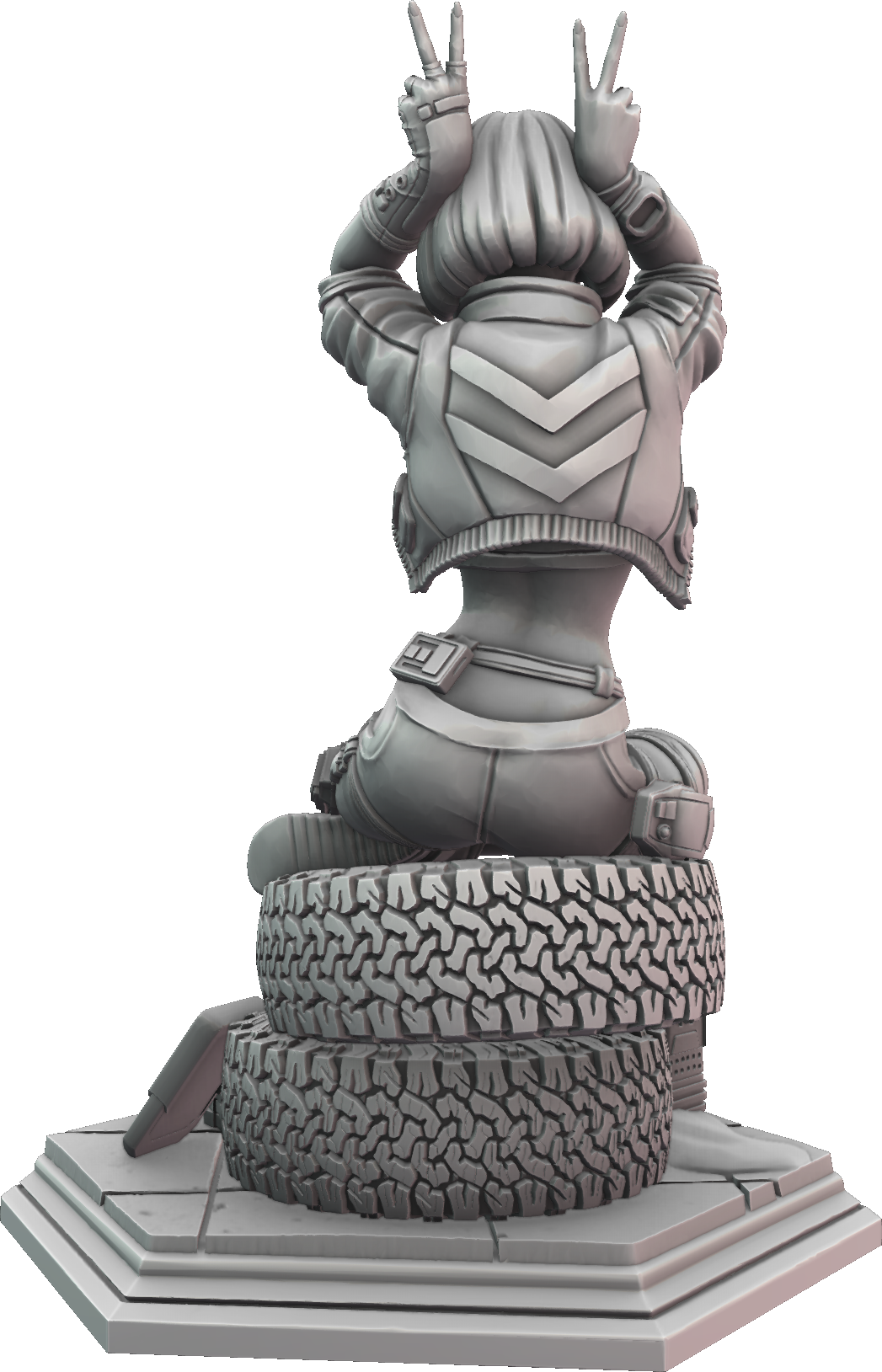 Claudia Sculpts - Cyberpunk Girls - Pixie - 75mm Pin Up/Figure/Model/Diorama