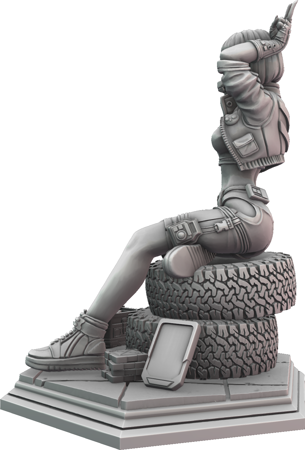 Claudia Sculpts - Cyberpunk Girls - Pixie - 75mm Pin Up/Figure/Model/Diorama