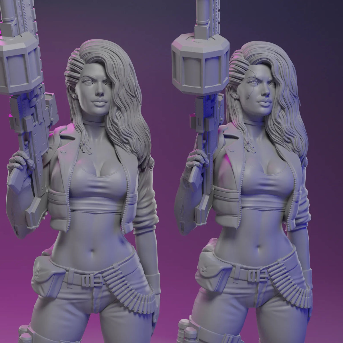 Nyobium Games - Jen, Bounty Hunter #1 - 75mm Pin Up/Figure/Model/Diorama