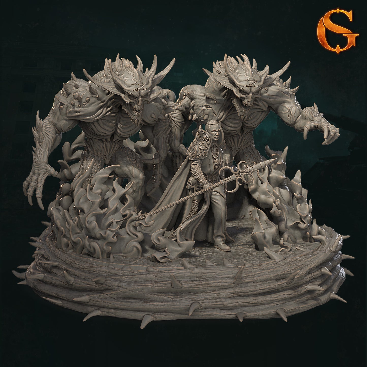 Solgoodcreations - Demonic Incursion in Kharkiv - Sorcerer Pou-Tan - DnD/TTRPG Figure/Miniature