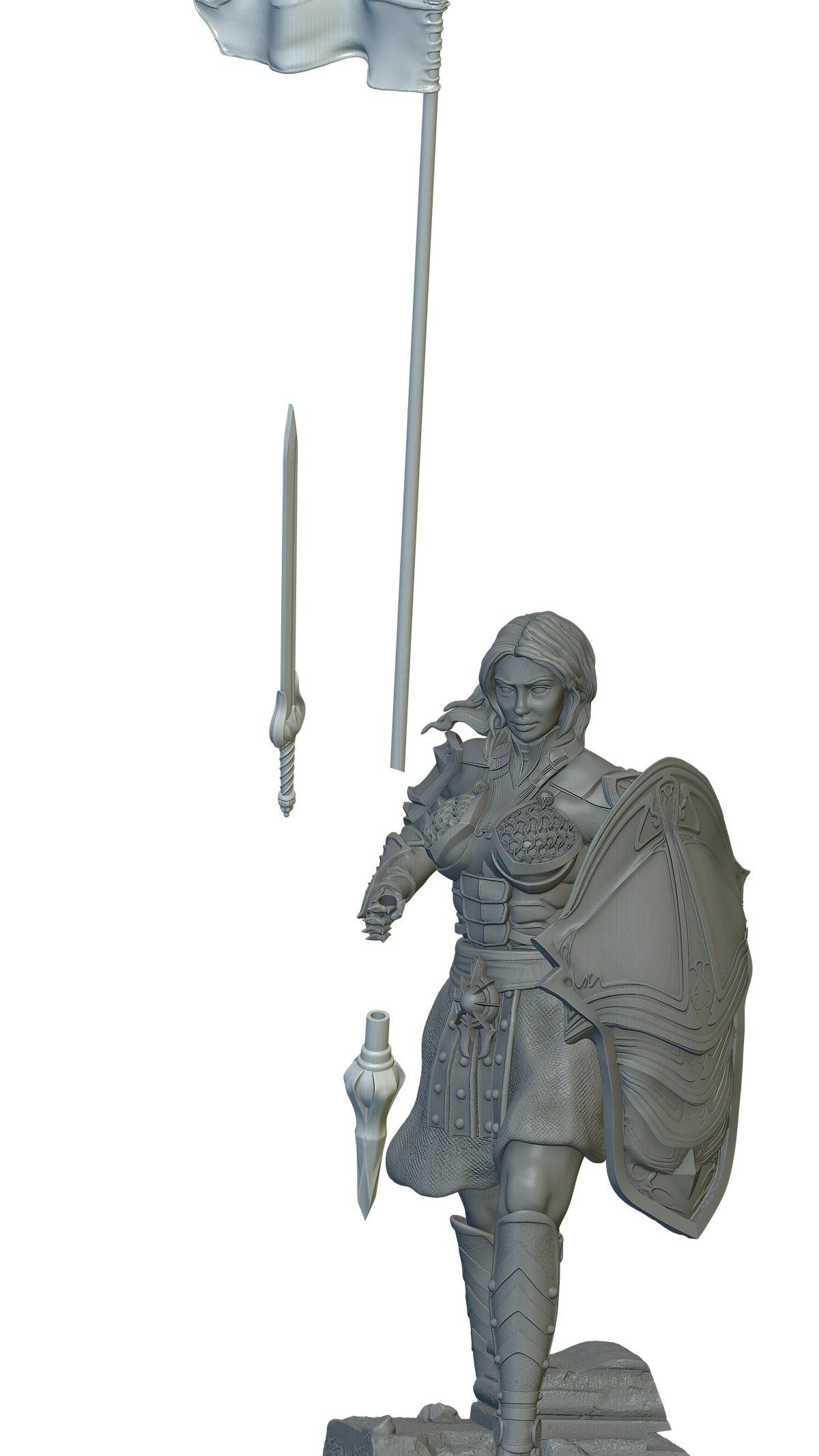 Questkeeper - Commander Adrienne - 75/120mm Pin Up/Figure/Model/Diorama