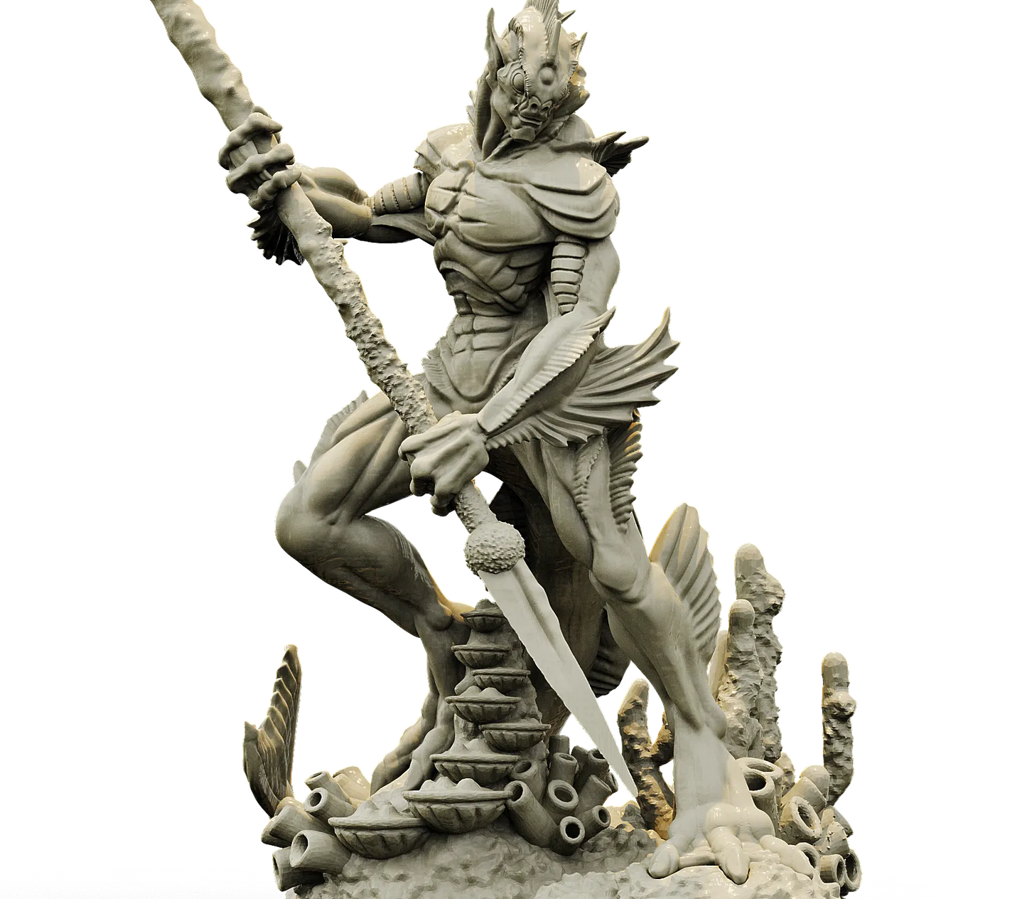 Brayan Nafarrate - Bestiary #4 - Sahuagin - DnD/TTRPG Figure/Miniature