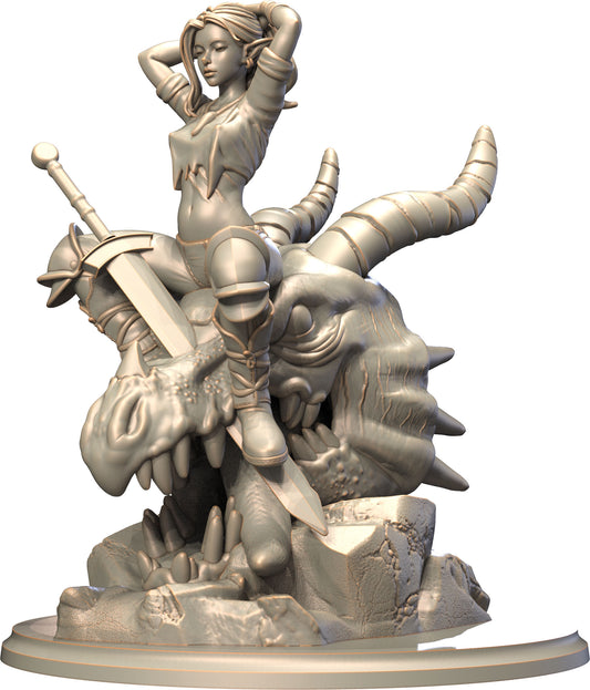 3D IPStudios - Nimrodel the Dragon Hunter - Pin Up/Figure/Model/Diorama - Helios3DPrinting