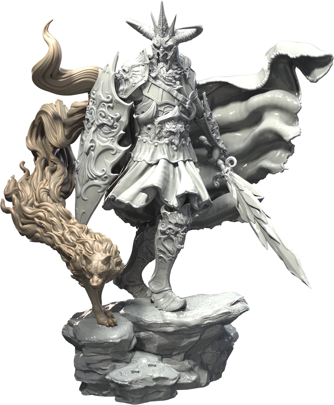 Fantasy Warriors - Artaghas the Undead King - 75/120mm Pin Up/Figure/Model/Diorama