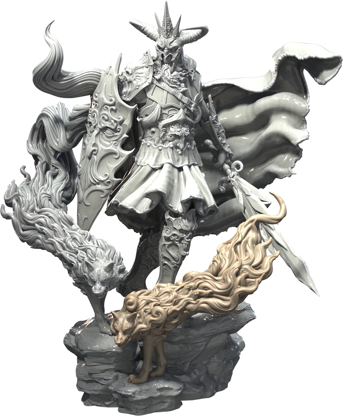 Fantasy Warriors - Artaghas the Undead King - 75/120mm Pin Up/Figure/Model/Diorama