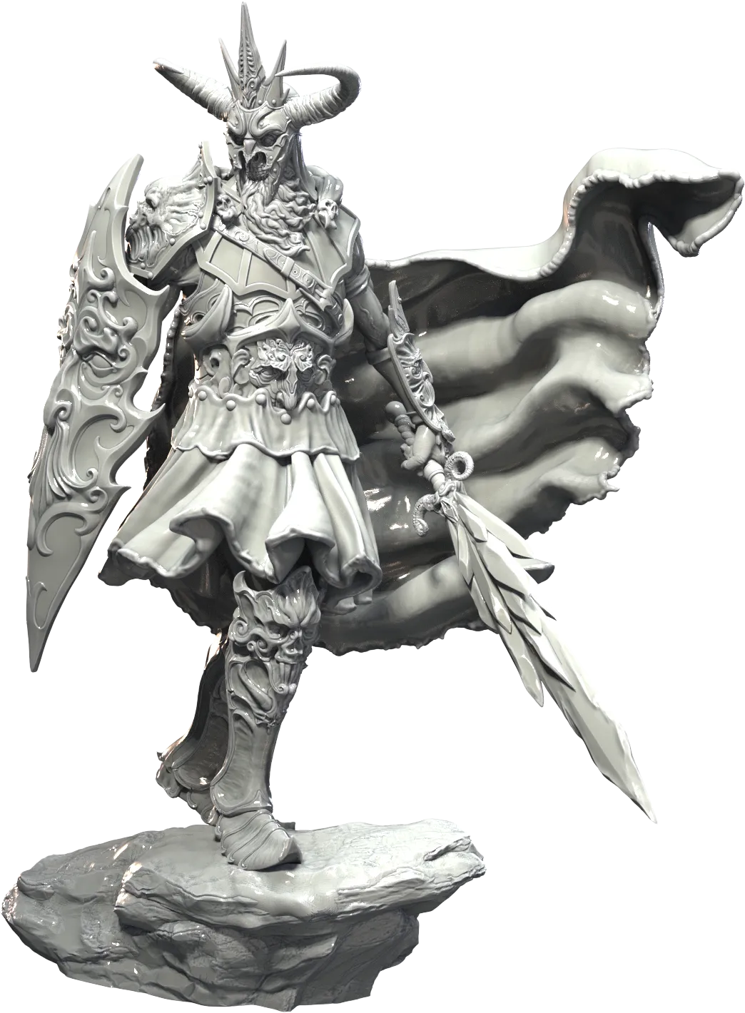 Fantasy Warriors - Artaghas the Undead King - 75/120mm Pin Up/Figure/Model/Diorama
