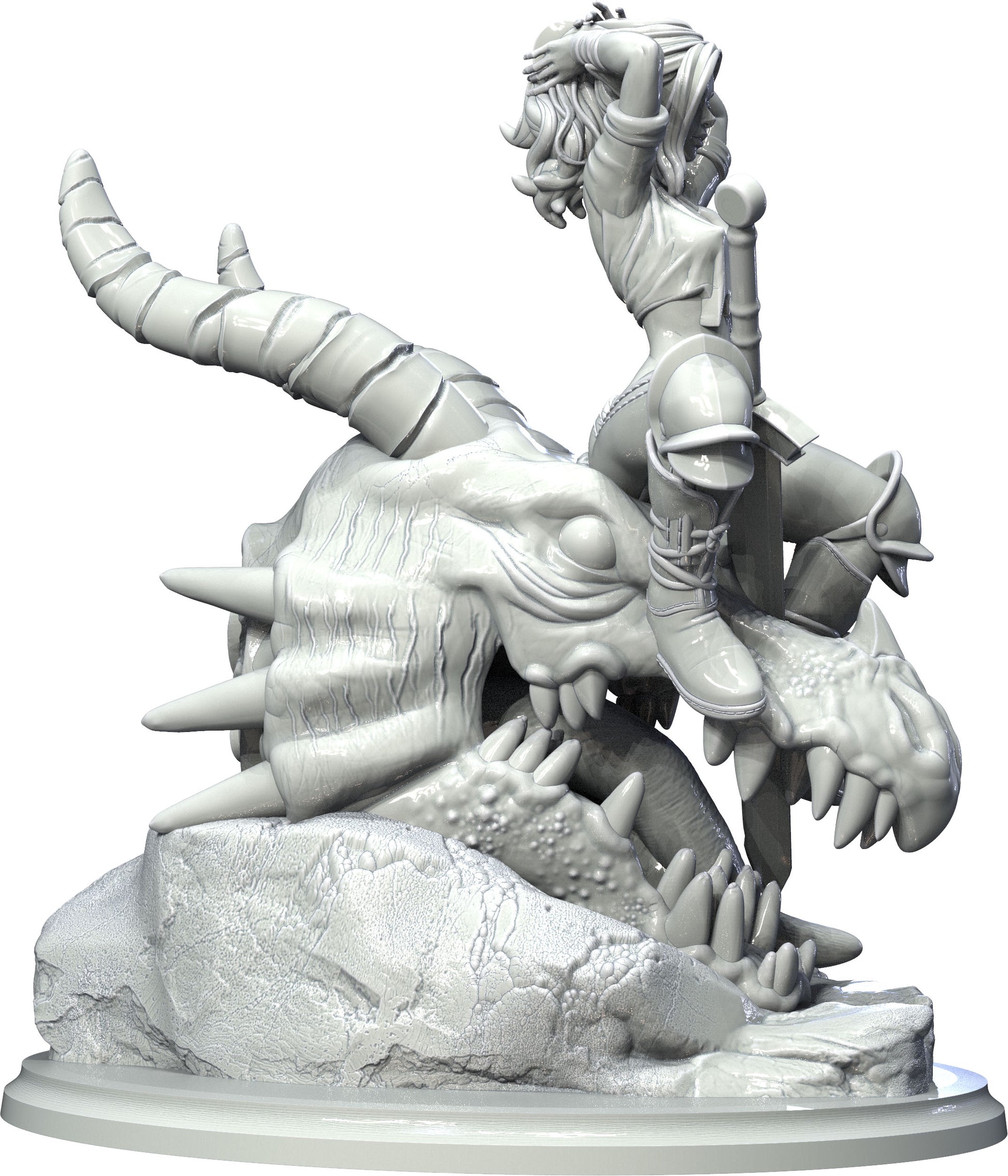 3D IPStudios - Nimrodel the Dragon Hunter - Pin Up/Figure/Model/Diorama - Helios3DPrinting