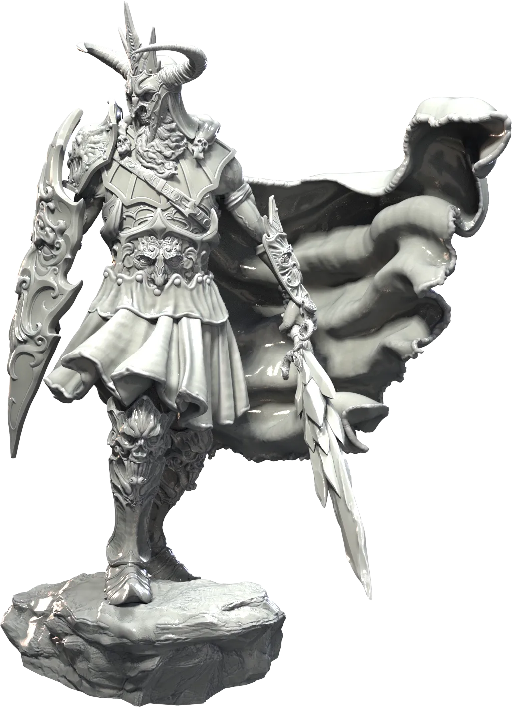 Fantasy Warriors - Artaghas the Undead King - 75/120mm Pin Up/Figure/Model/Diorama