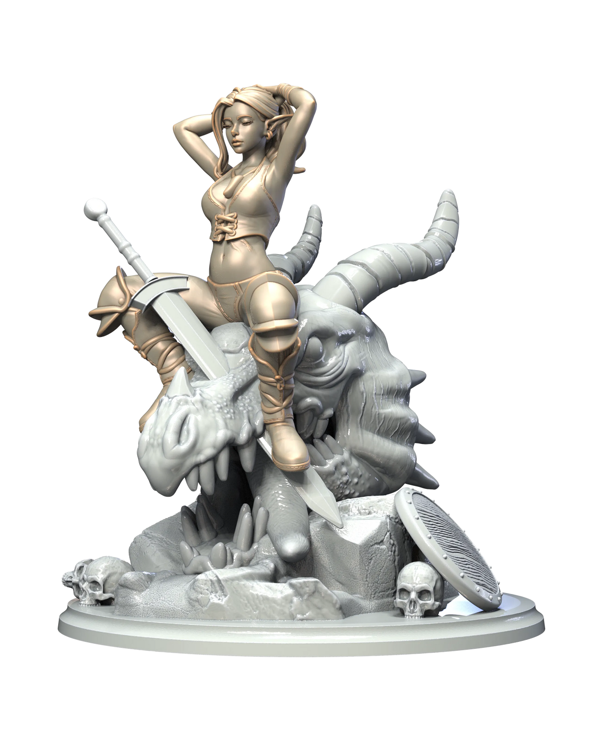 3D IPStudios - Nimrodel the Dragon Hunter - 75mm Pin Up/Figure/Model/Diorama
