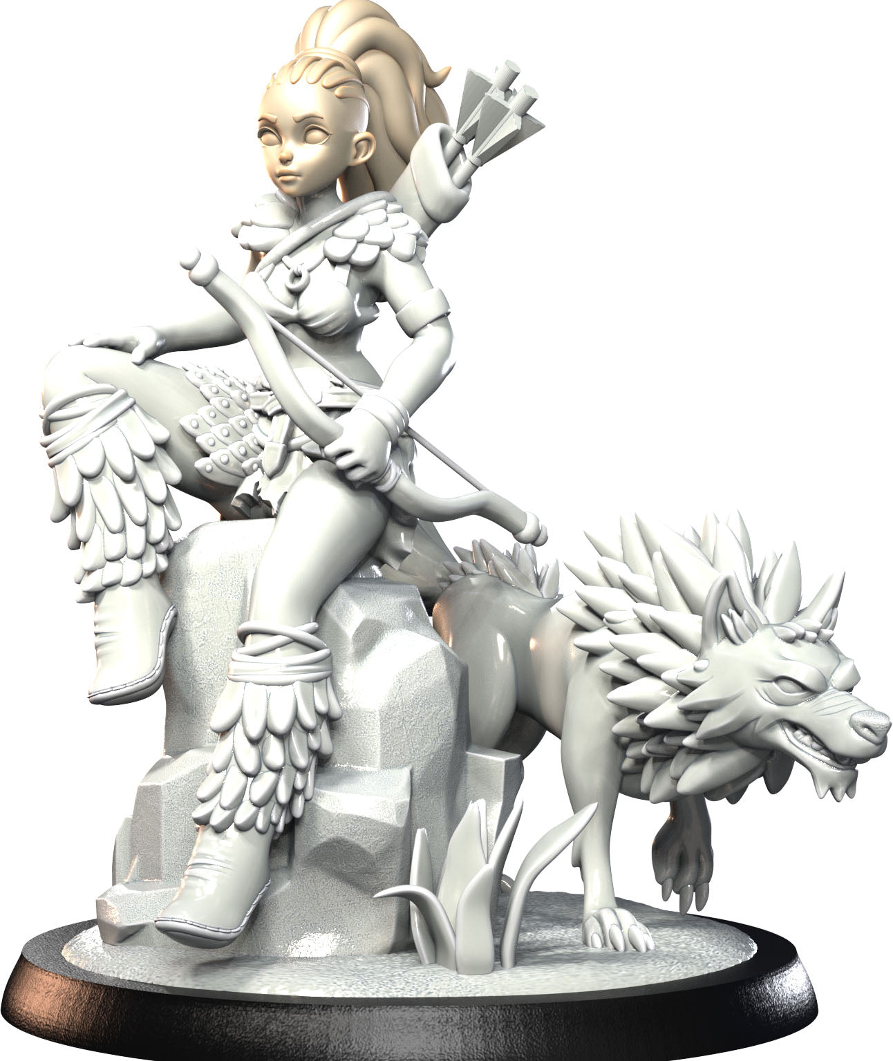 3D IPStudios - Sienna The Firehunter - Pin Up/Figure/Model/Diorama - Helios3DPrinting