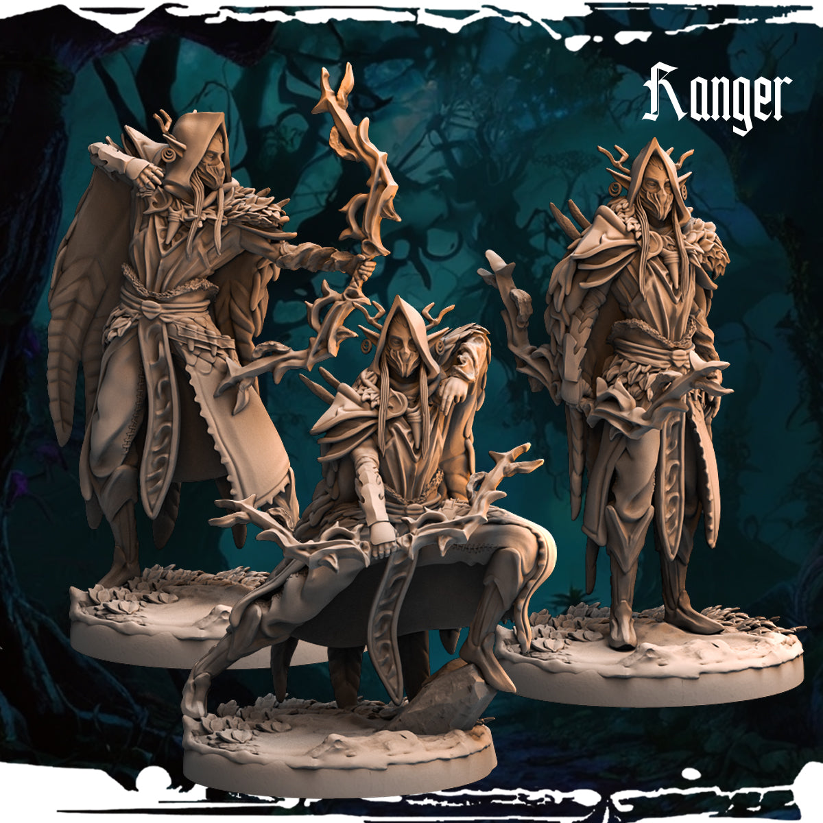 Monolith Arts - Dark Elves - Ranger Male - DnD/TTRPG Figure/Miniature