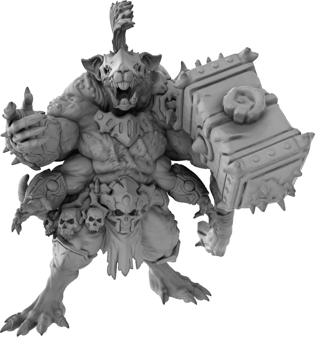 Brayan Nafarrate - Rat Berserker #2 - DnD/TTRPG Figure/Miniature