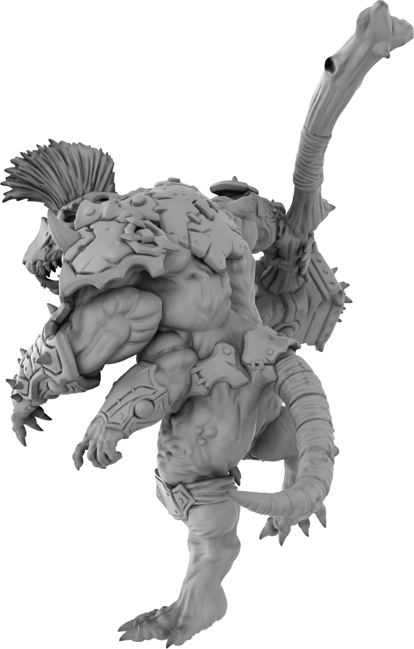 Brayan Nafarrate - Rat Berserker #3 - DnD/TTRPG Figure/Miniature