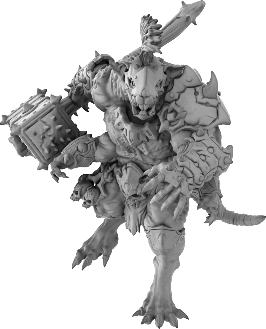 Brayan Nafarrate - Rat Berserker #3 - DnD/TTRPG Figure/Miniature