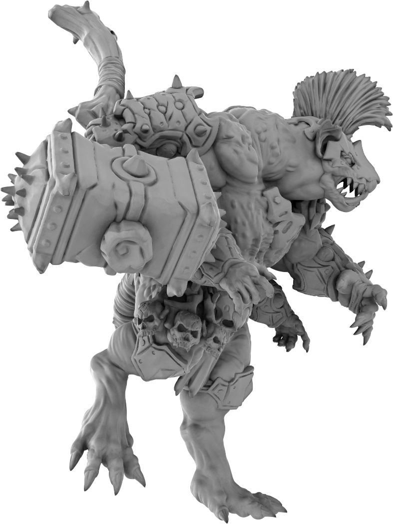 Brayan Nafarrate - Rat Berserker #3 - DnD/TTRPG Figure/Miniature