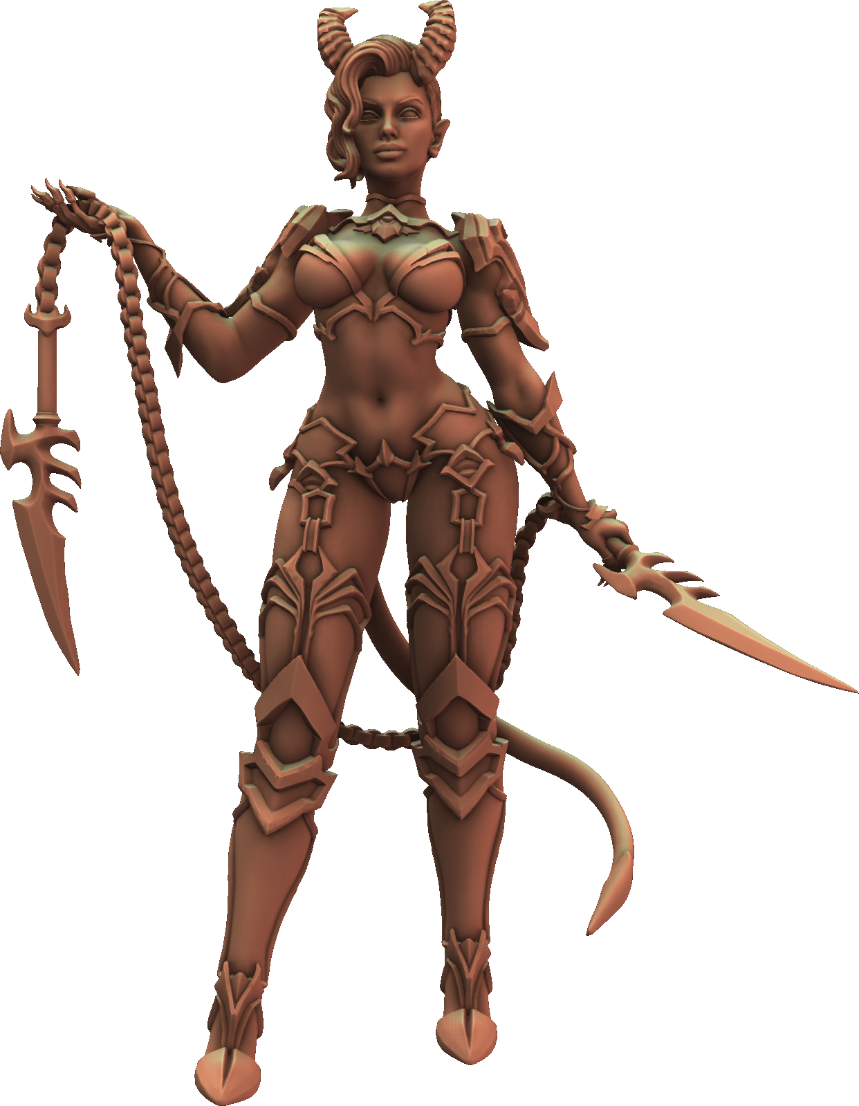 Jugglers Miniatures - Tiefling Warrior #1 - DnD/TTRPG/Roleplaying/Wargames