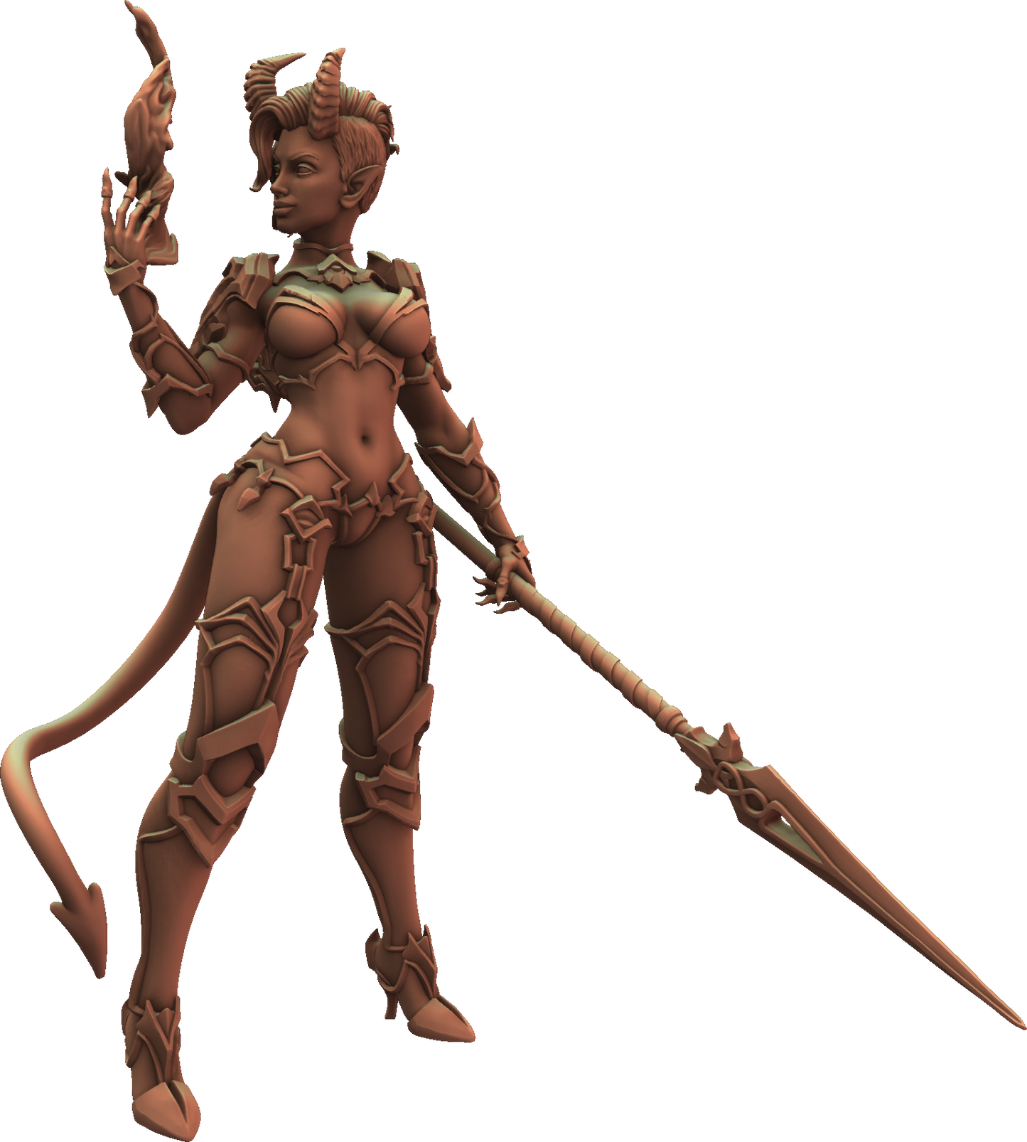 Jugglers Miniatures - Tiefling Warrior #2 - DnD/TTRPG/Roleplaying/Wargames