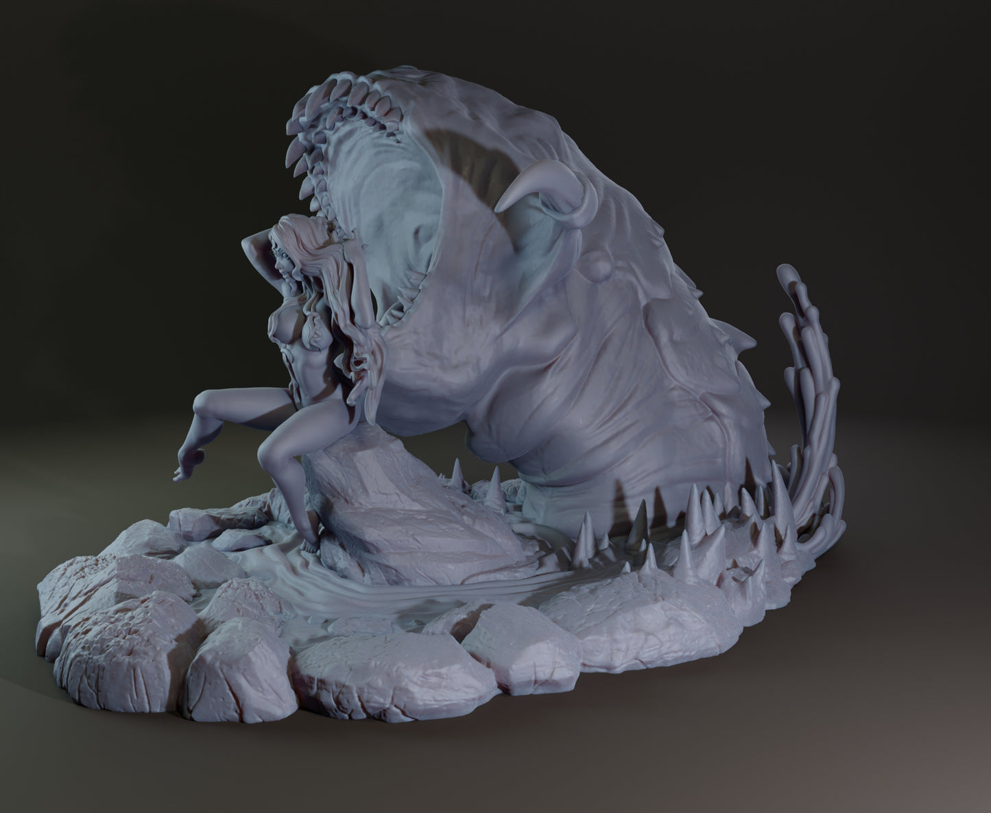 Alain Viesca - Angler Ophidian (Attack) - 32/75/120mm Pin Up/Figure/Model/Diorama - Helios3DPrinting