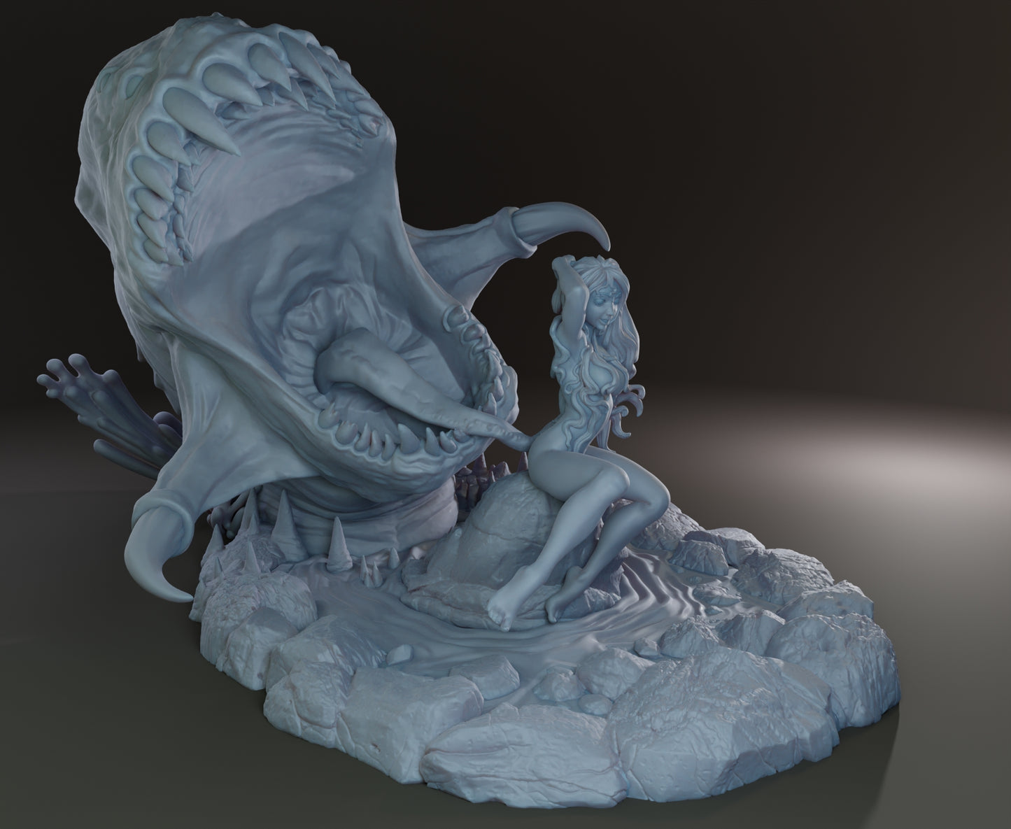 Alain Viesca - Angler Ophidian (Attack) - 32/75/120mm Pin Up/Figure/Model/Diorama - Helios3DPrinting