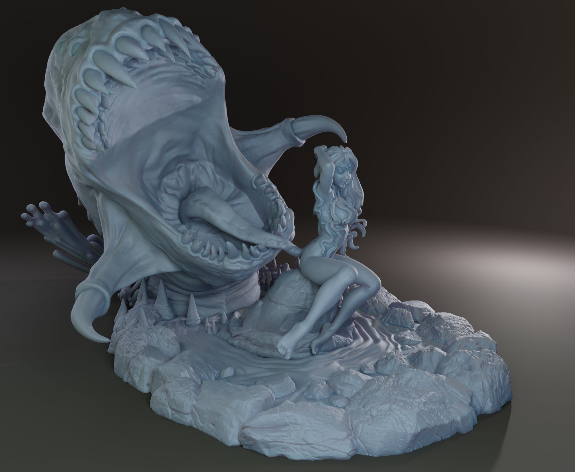 Alain Viesca - Angler Ophidian (Attack) - 32/75/120mm Pin Up/Figure/Model/Diorama - Helios3DPrinting