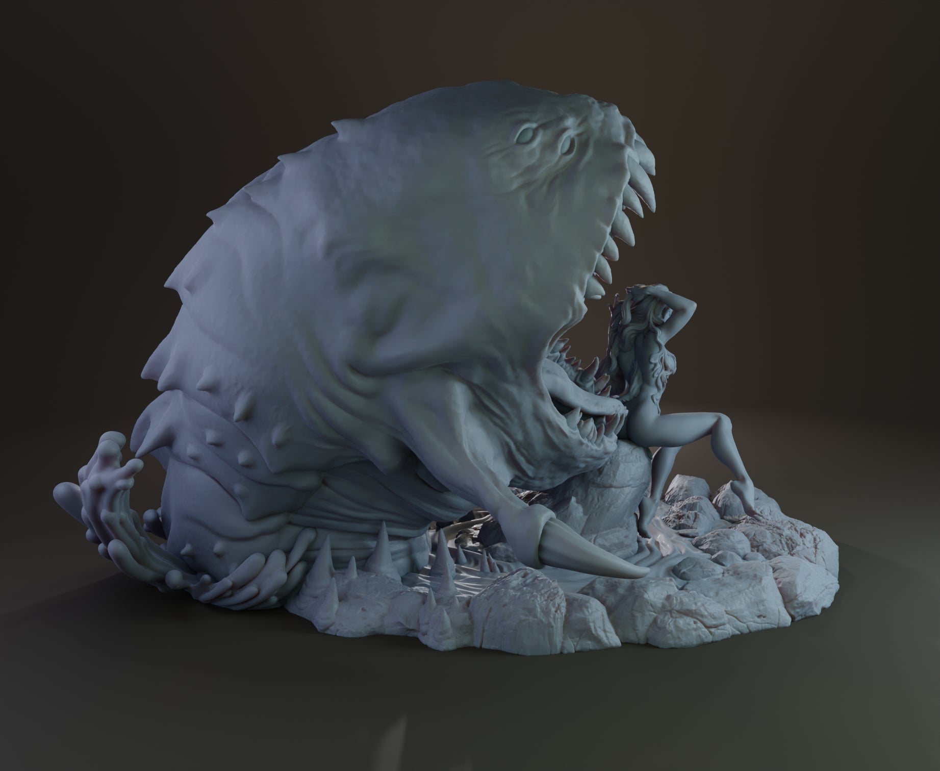 Alain Viesca - Angler Ophidian (Attack) - 32/75/120mm Pin Up/Figure/Model/Diorama - Helios3DPrinting