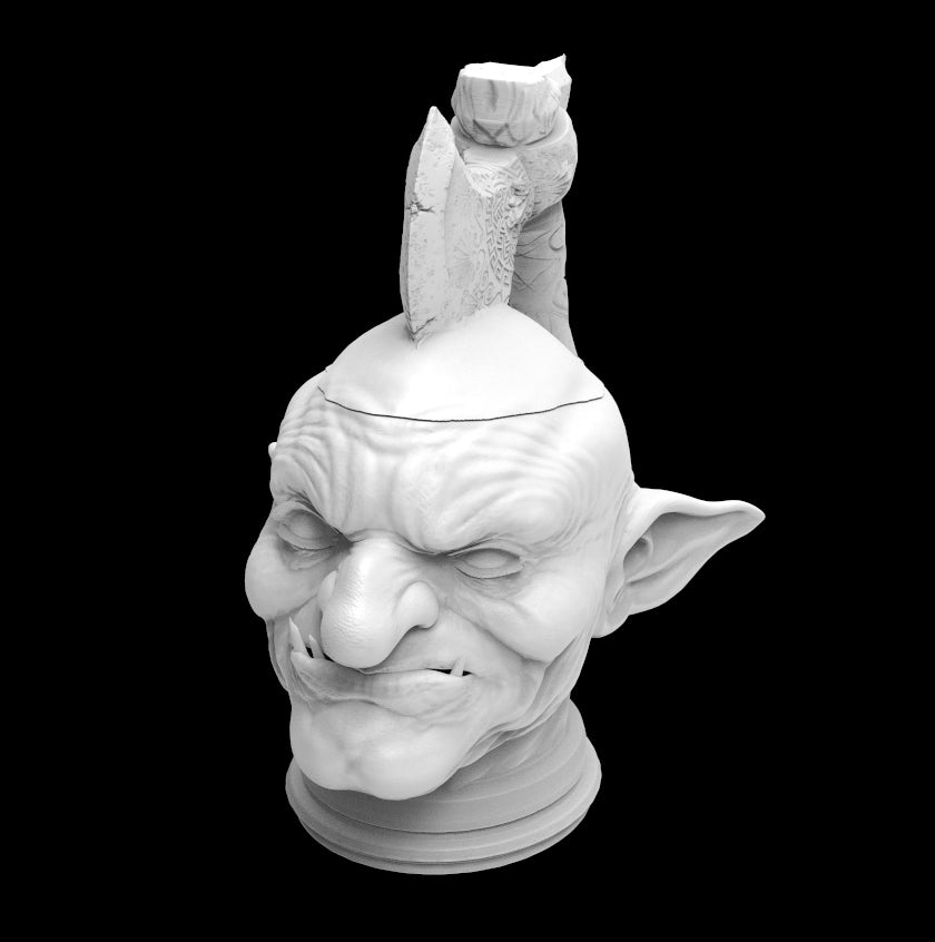 Possibly Cool Dice Box/Case - Goblin Head - DnD/TTRPG/Roleplaying/Wargames