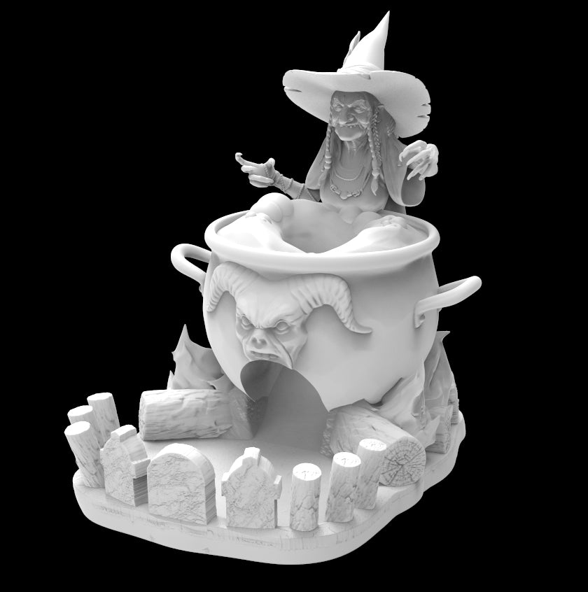 Possibly Cool Dice Tower - Witch #1 - DnD/TTRPG/Roleplaying/Wargames