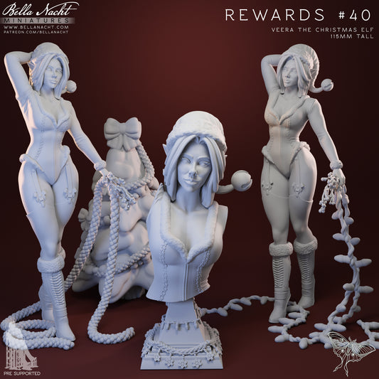 Bella Nacht - Veera: Christmas Elf - 75mm Pin Up/Figure/Model/Diorama