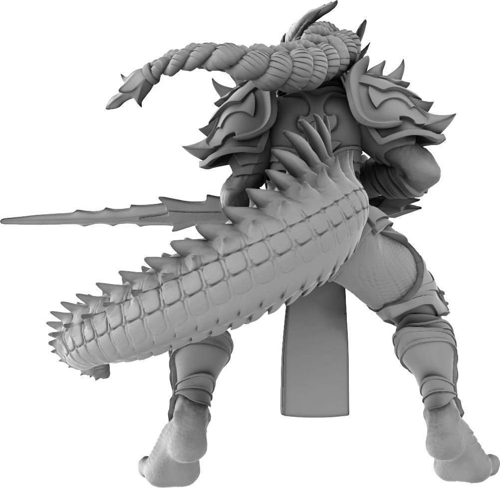 Jugglers Miniatures - Dragonborn Warrior #1 - DnD/TTRPG/Roleplaying/Wargames