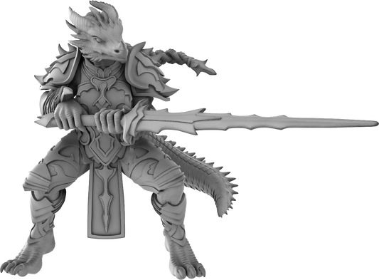 Jugglers Miniatures - Dragonborn Warrior #1 - DnD/TTRPG/Roleplaying/Wargames
