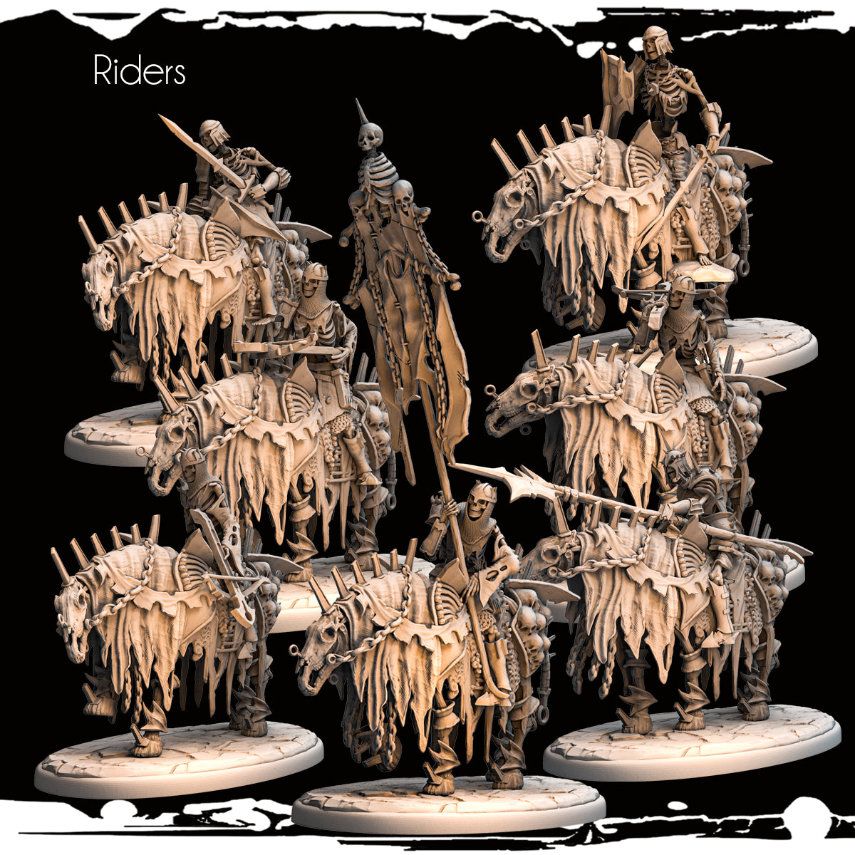 Monolith Arts - Skeletons - Rider - DnD/TTRPG Figure/Miniature