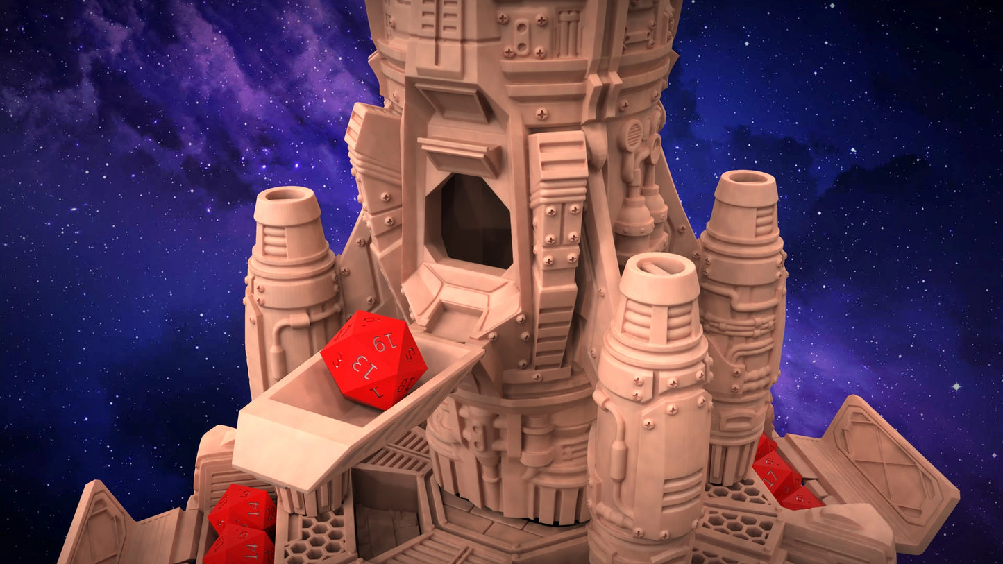 Solo Minatures #2 - Rocket Ship Dice Tower - DnD/TTRPG/Roleplaying/Wargames