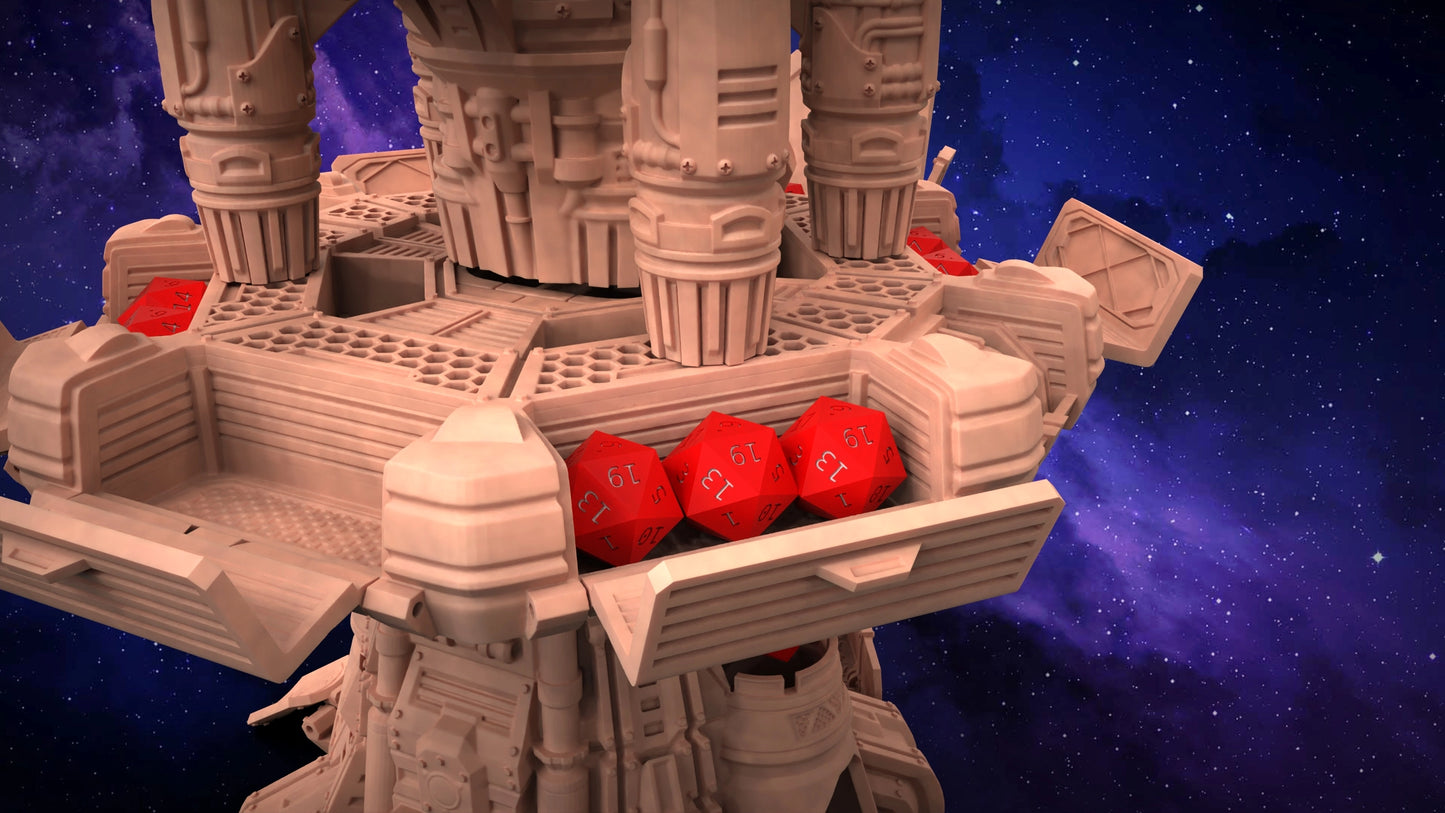 Solo Minatures #2 - Rocket Ship Dice Tower - DnD/TTRPG/Roleplaying/Wargames