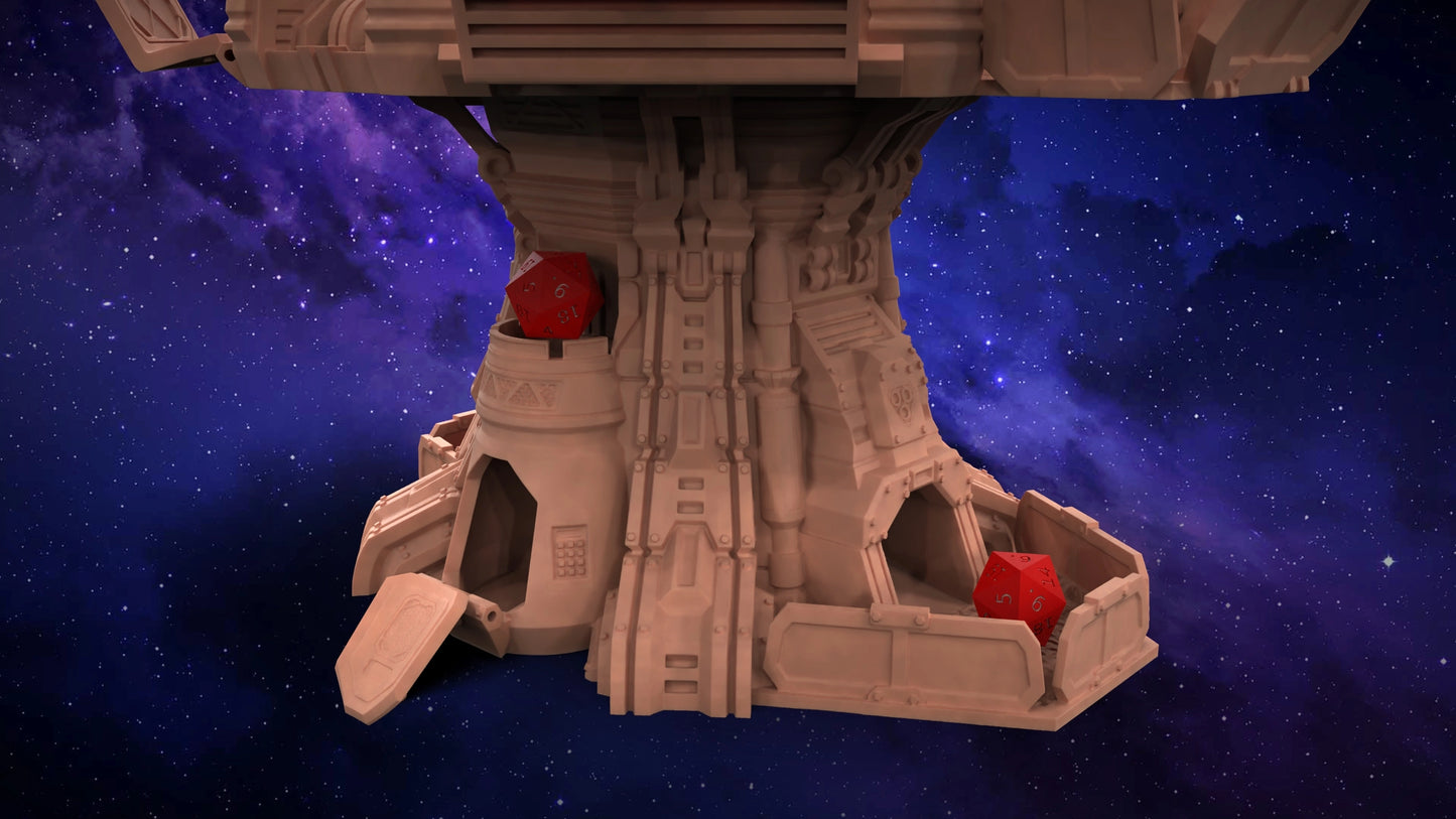 Solo Minatures #2 - Rocket Ship Dice Tower - DnD/TTRPG/Roleplaying/Wargames