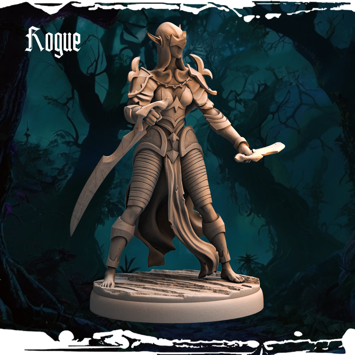 Monolith Arts - Dark Elves - Rogue - DnD/TTRPG Figure/Miniature
