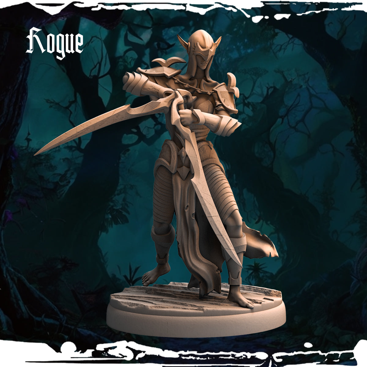 Monolith Arts - Dark Elves - Rogue - DnD/TTRPG Figure/Miniature
