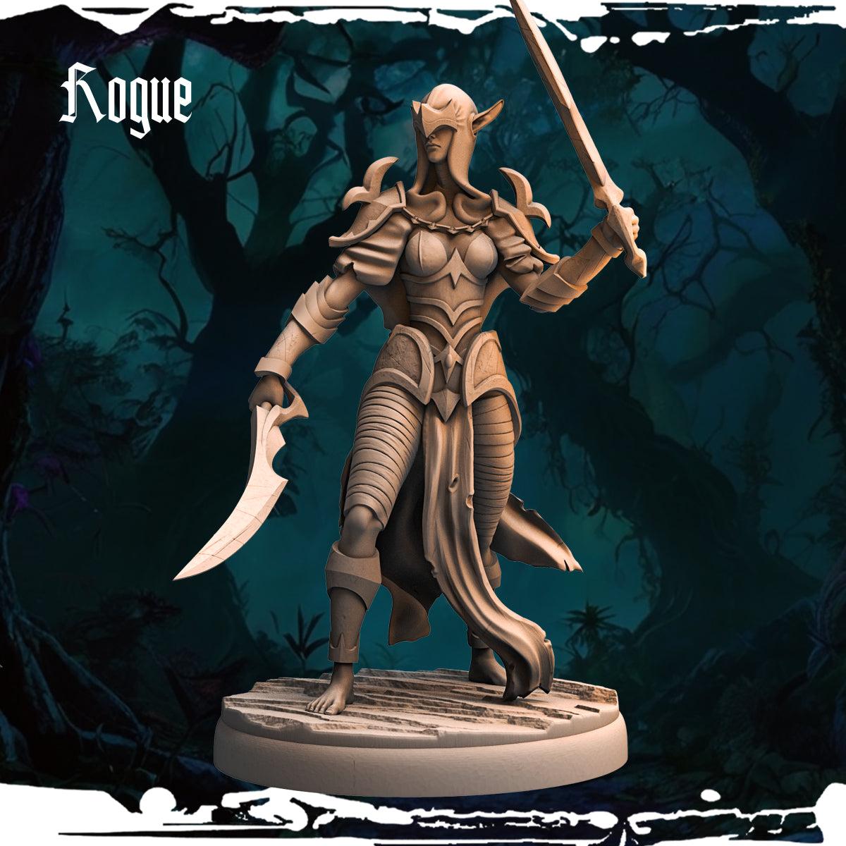 Monolith Arts - Dark Elves - Rogue - DnD/TTRPG Figure/Miniature