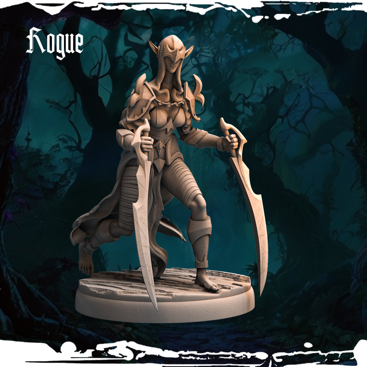 Monolith Arts - Dark Elves - Rogue - DnD/TTRPG Figure/Miniature