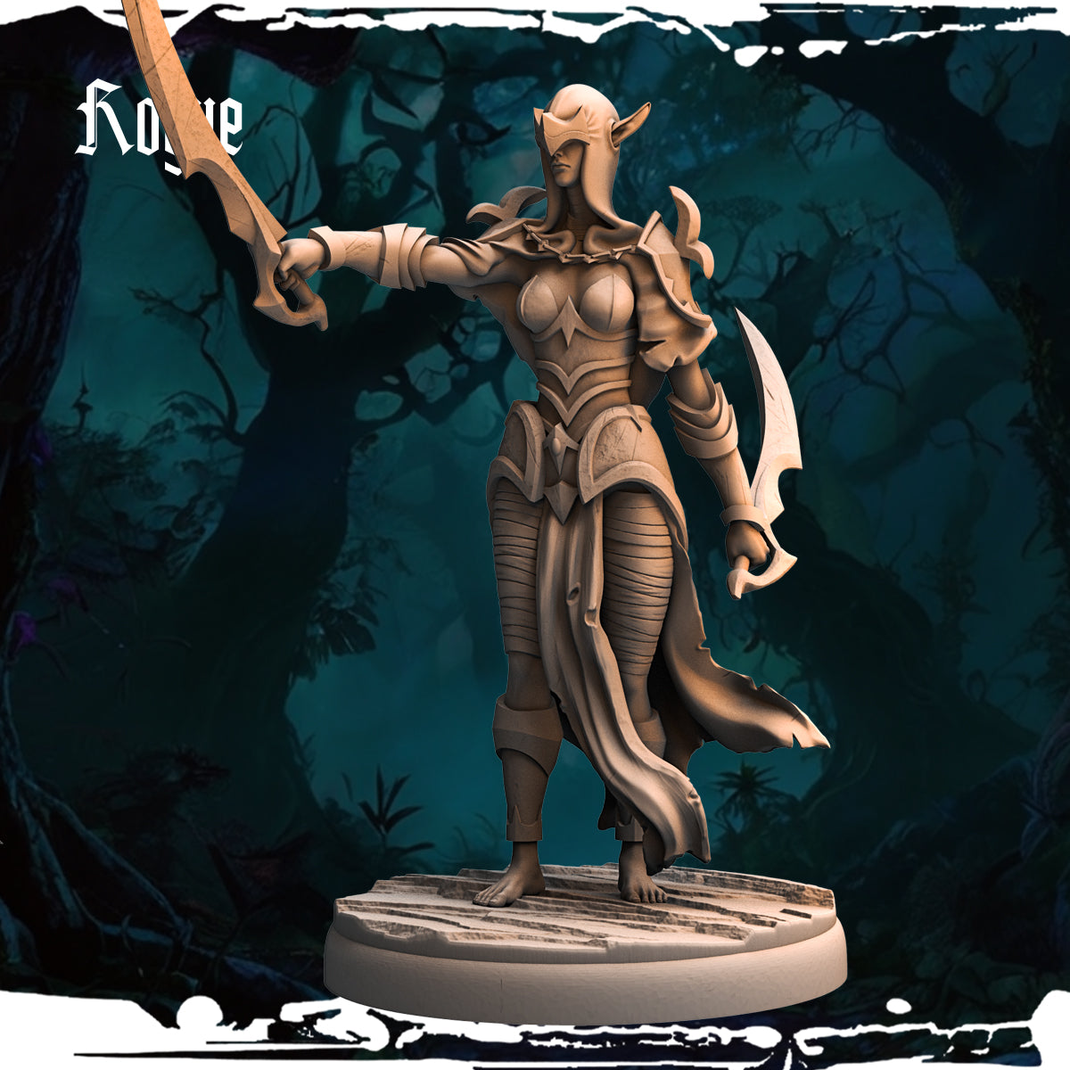 Monolith Arts - Dark Elves - Rogue - DnD/TTRPG Figure/Miniature